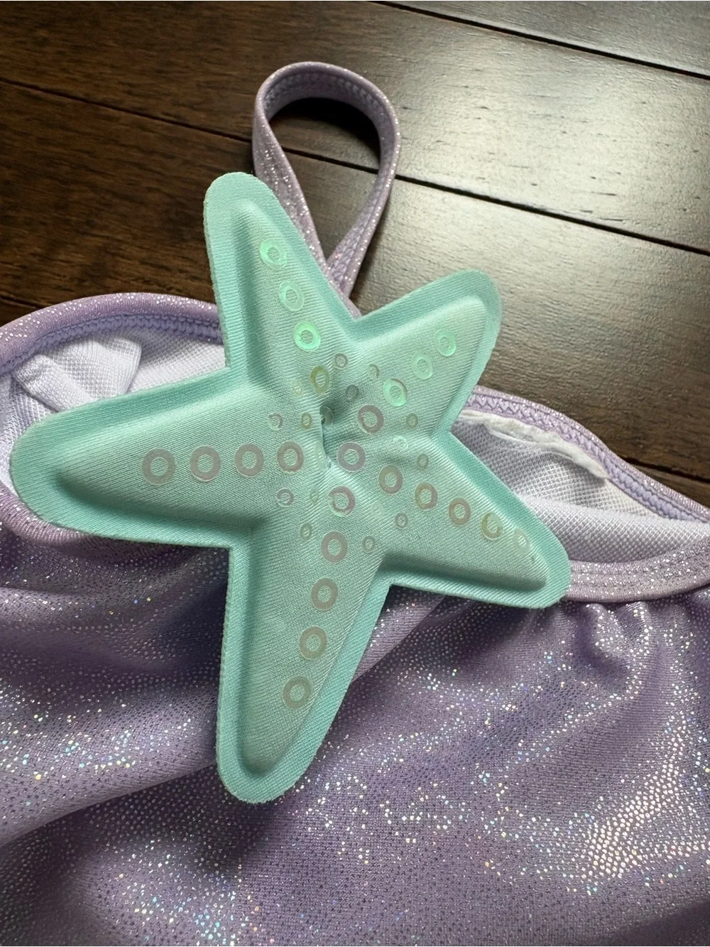Disney Store The Little Mermaid Ariel 3-Piece Swimsuit Size 4 Sequins